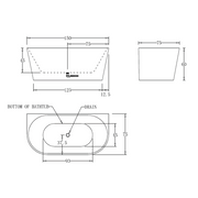 Harmony Round 1500mm Gloss White Back to Wall Freestanding Bath - Acqua Bathrooms