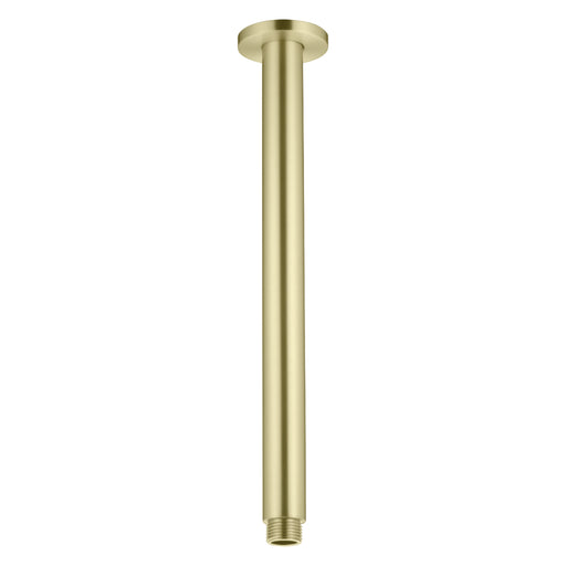Classic Brushed Gold 300mm Round Ceiling Arm - Acqua Bathrooms