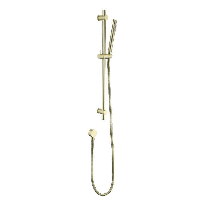 Classic Brushed Gold Slim Shower Rail Set