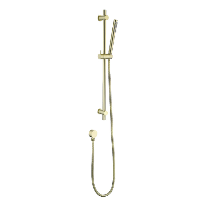 Classic Brushed Gold Slim Shower Rail Set