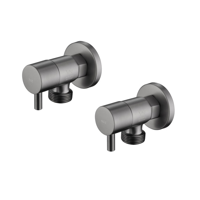 Classic Gun Metal Pin Washing Machine Tap Set 1/4 Turn