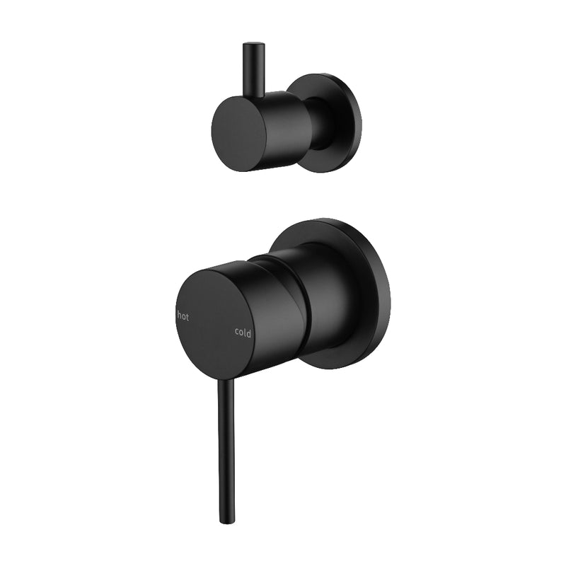 Classic Matte Black Separate Wall Mixer Diverter