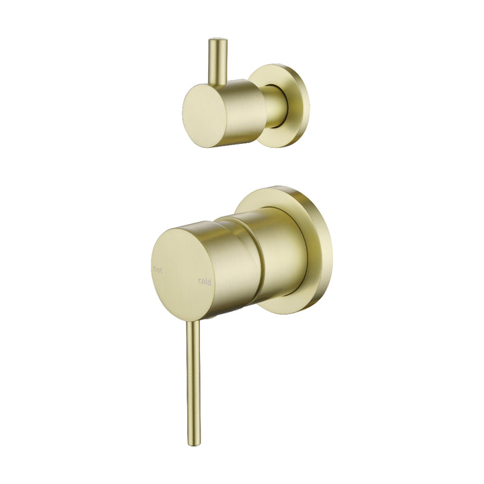 Classic Brushed Gold Separate Wall Mixer Diverter