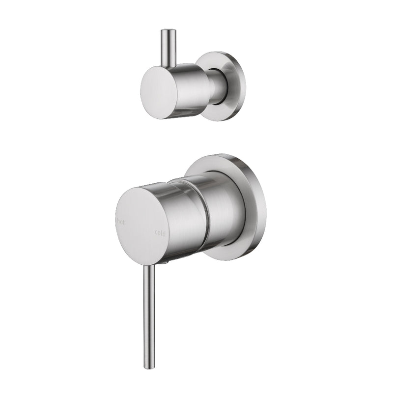 Classic Brushed Nickel Separate Wall Mixer Diverter