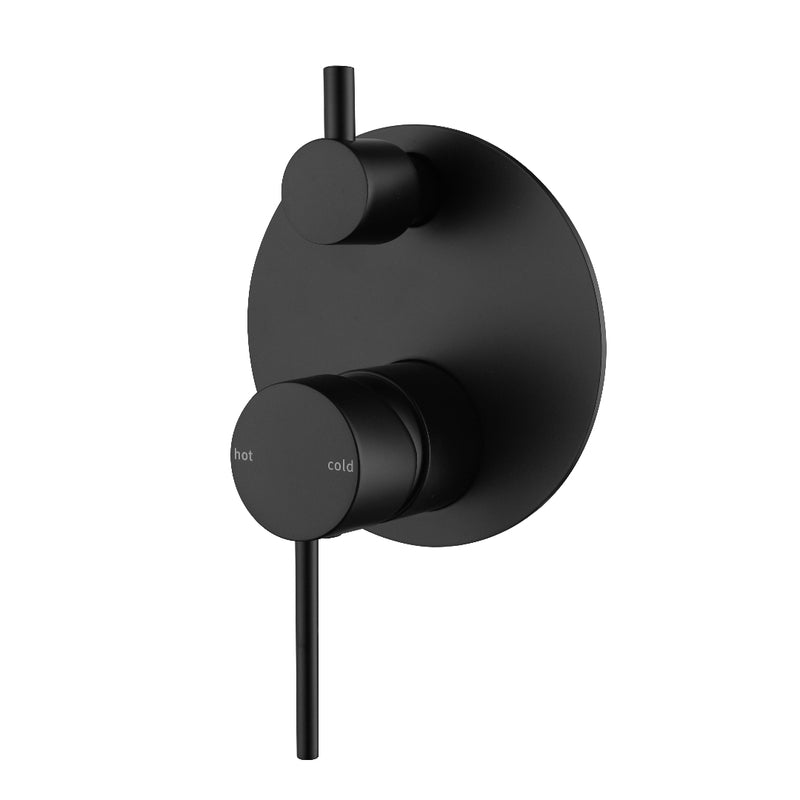 Classic Matte Black Wall Mixer Diverter