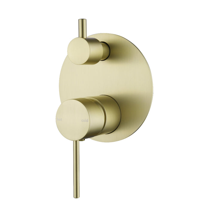 Classic Brushed Gold Wall Mixer Diverter