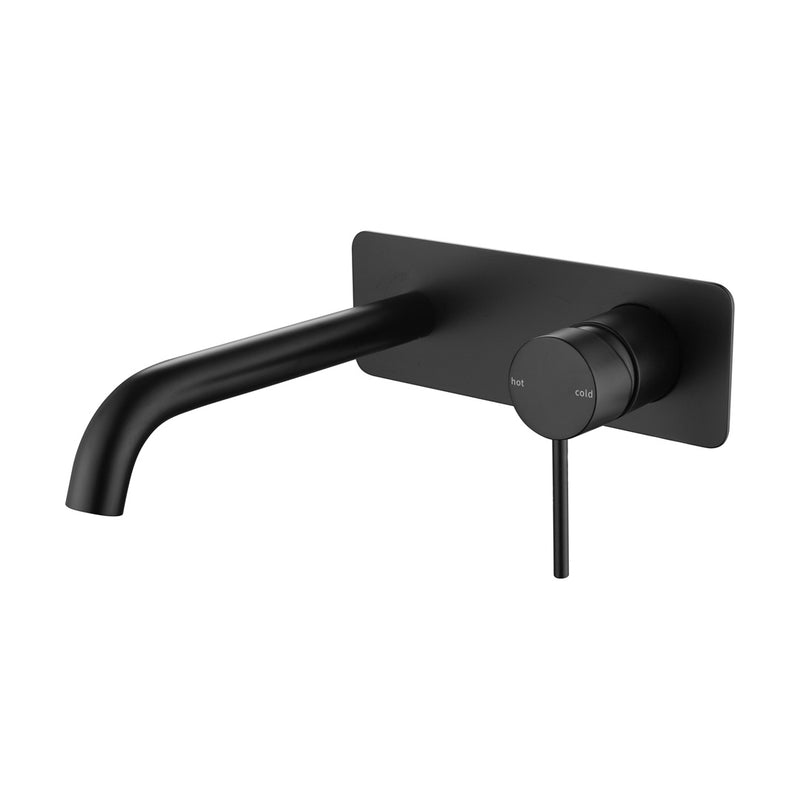 Classic Matte Black Wall Basin Mixer Combination