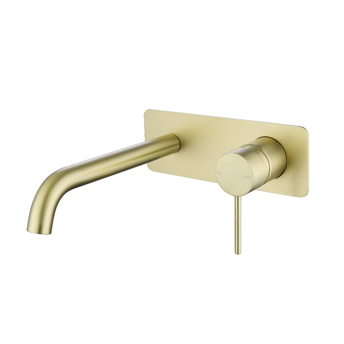Classic Brushed Gold Wall Basin Mixer Combination