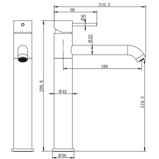 Classic Brushed Nickel Tall Basin Mixer - Acqua Bathrooms