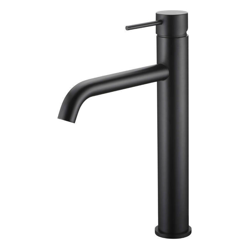 Classic Matte Black Tall Basin Mixer - Acqua Bathrooms