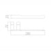 Glamour Gun Metal Guest Towel Rail technical drawing