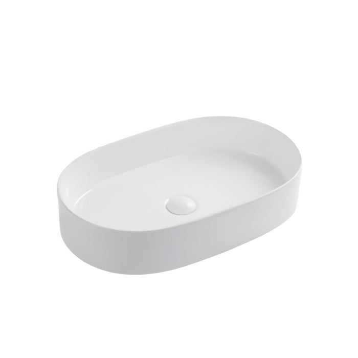 Elba 500mm Oval Gloss White Above Counter Basin
