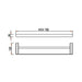 Exclusive Chrome 600mm Double Towel Rail - Acqua Bathrooms