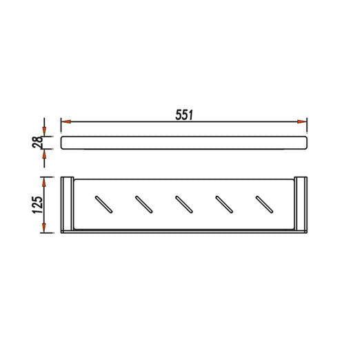 Exclusive Chrome Shower Shelf - Acqua Bathrooms