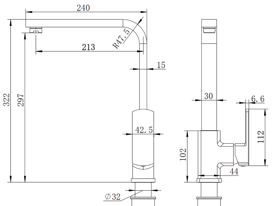 Exclusive Chrome Kitchen Mixer - Acqua Bathrooms
