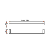 Exclusive Chrome 750mm Single Towel Rail - Acqua Bathrooms