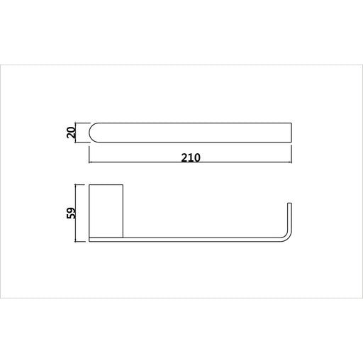 Glamour Matte Black Guest Towel Holder - Acqua Bathrooms