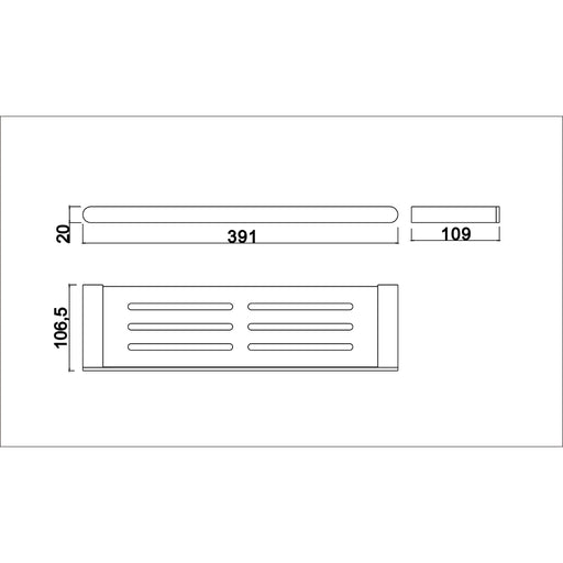 Glamour Matte Black Shower Shelf - Acqua Bathrooms