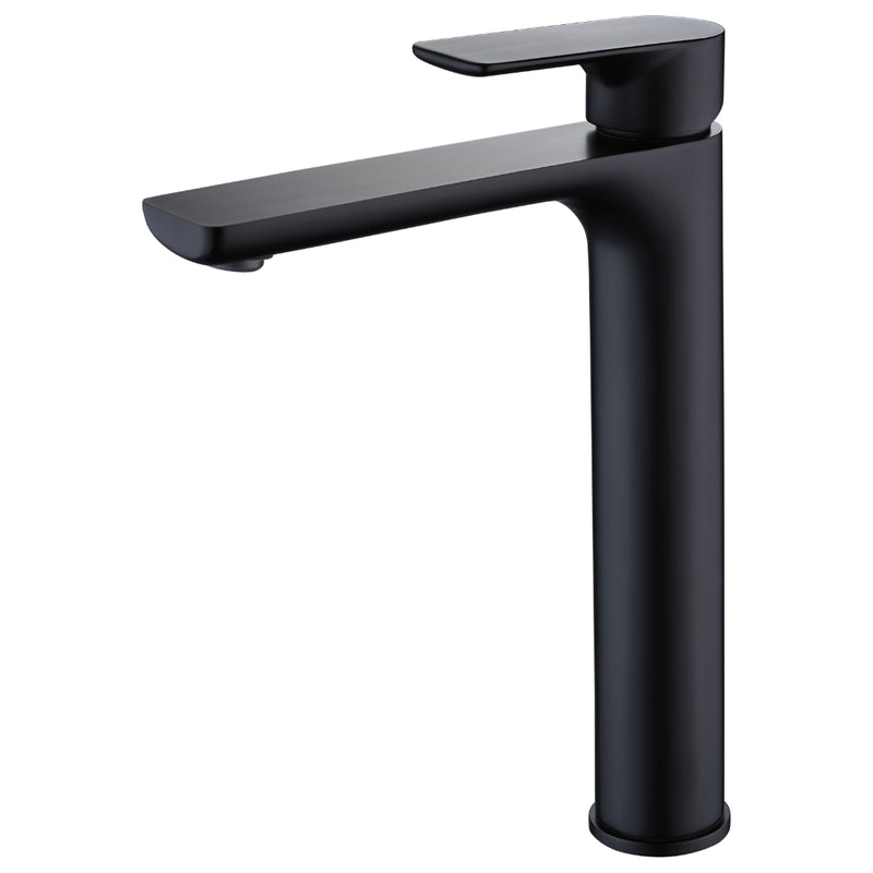 Glamour Matte Black Tall Basin Mixer - Acqua Bathrooms