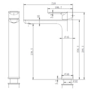 Glamour Matte Black Tall Basin Mixer - Acqua Bathrooms