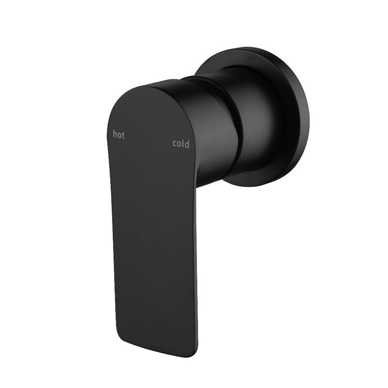 Glamour Matte Black Wall Mixer Round Back Plate