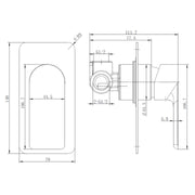 Glamour Matte Black Wall Mixer - Acqua Bathrooms