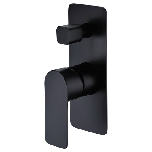 Glamour Matte Black Wall Diverter Mixer - Acqua Bathrooms