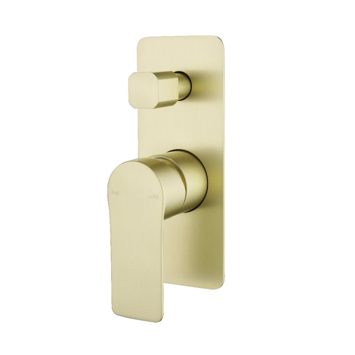 Glamour Brushed Gold Wall Diverter Mixer