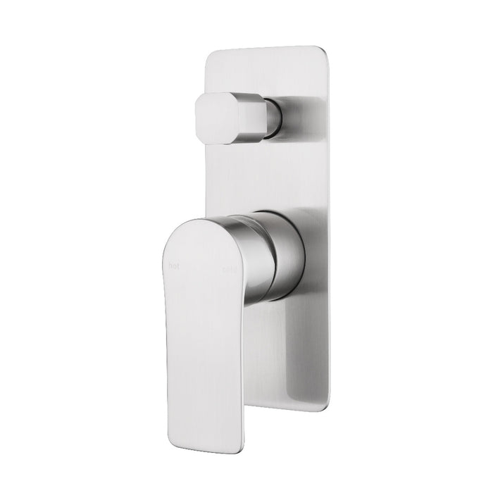 Glamour Brushed Nickel Wall Diverter Mixer