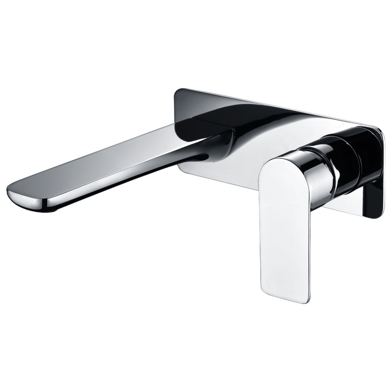 Glamour Chrome Wall Basin Mixer & Bath Spout - Acqua Bathrooms