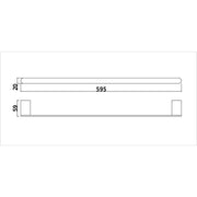 Glamour Matte Black 600mm Single Towel Rail - Acqua Bathrooms