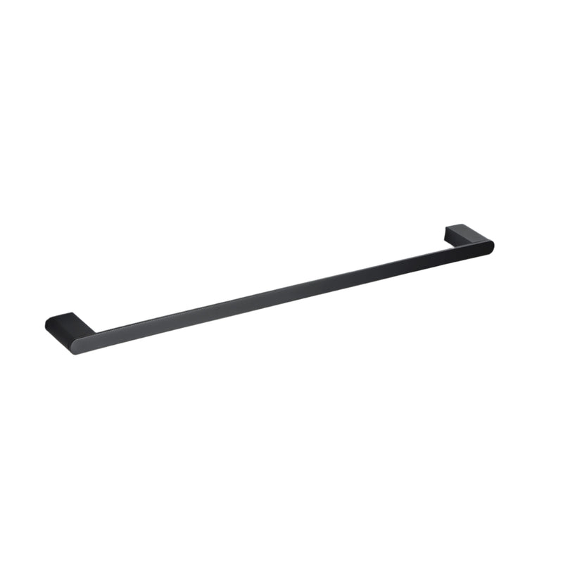 Glamour Matte Black 800mm Single Towel Rail - Acqua Bathrooms