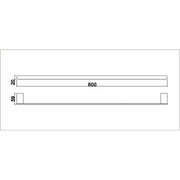 Glamour Matte Black 800mm Single Towel Rail - Acqua Bathrooms