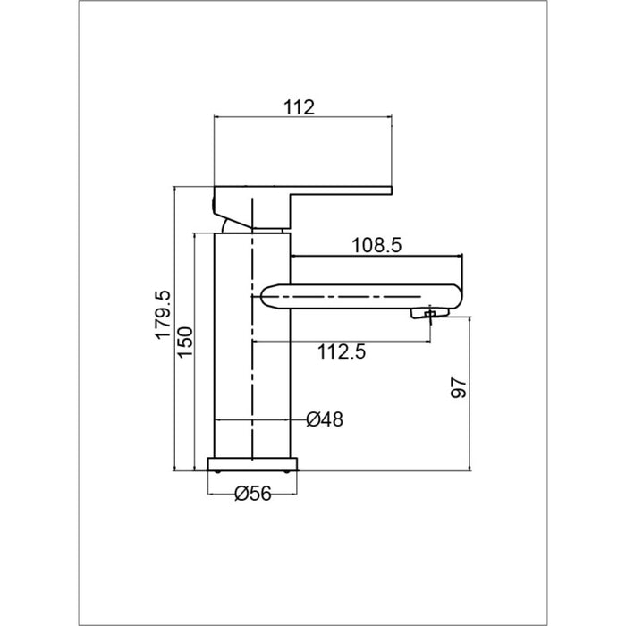 Mosman Chrome Basin Mixer - Acqua Bathrooms