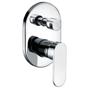 Mosman Chrome Wall Diverter Mixer - Acqua Bathrooms