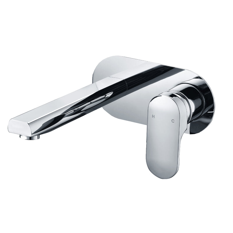 Mosman Chrome Wall Basin Mixer & Bath Spout - Acqua Bathrooms