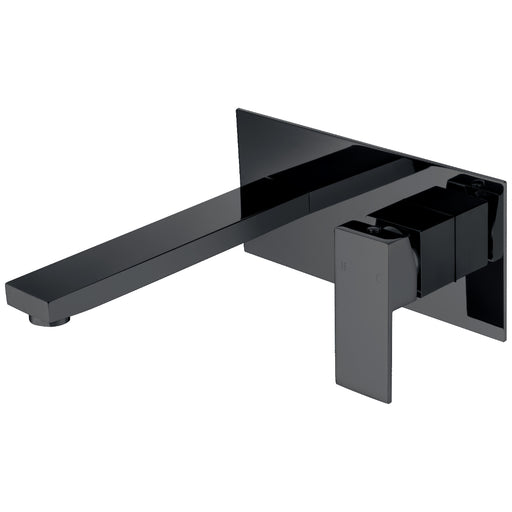 Luxury Matte Black Wall Basin Mixer & Bath Spout - Acqua Bathrooms