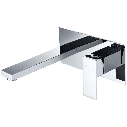 Luxury Chrome Wall Basin Mixer & Bath Spout - Acqua Bathrooms