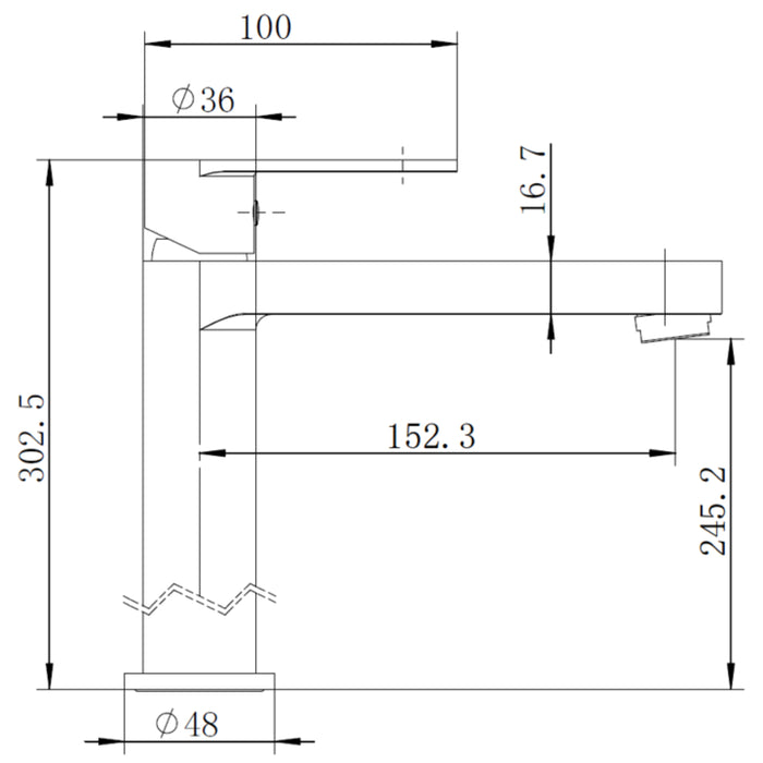Malo Chrome Basin Mixer - Acqua Bathrooms