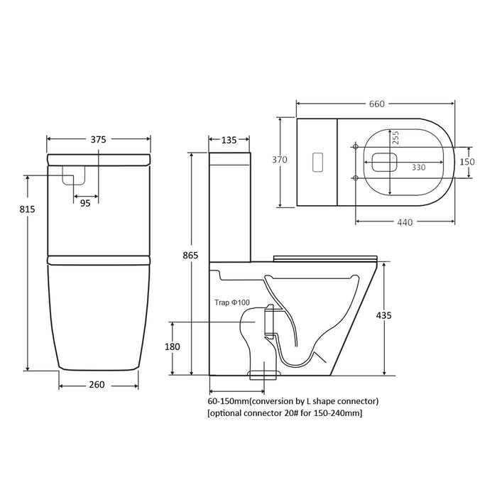 Mara Tornado Rimless Toilet Suite