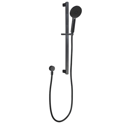 Round Matte Black Shower Rail - Acqua Bathrooms