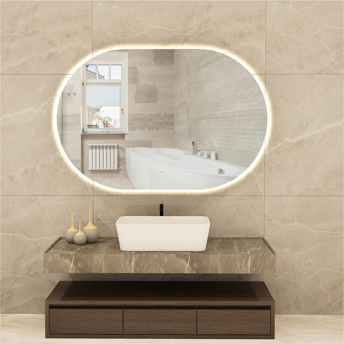Ellia Oval Touchless 1200 x 800 LED Mirror - Three Light Temperatures