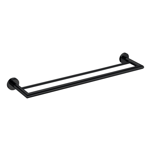 Parker Matte Black 600mm Double Towel Holder - Acqua Bathrooms