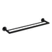 Parker Matte Black 600mm Double Towel Holder - Acqua Bathrooms