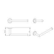 Parker Matte Black Guest Towel Holder - Acqua Bathrooms