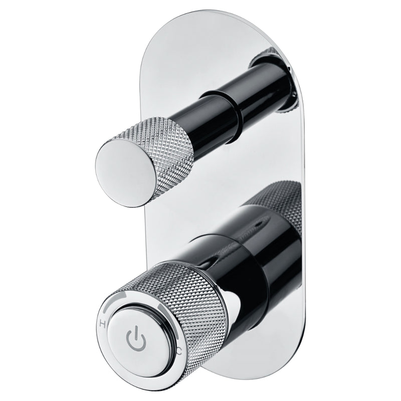Payten Chrome Push Wall Diverter Mixer - Acqua Bathrooms