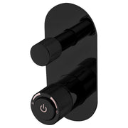 Payten Matte Black Push Wall Diverter Mixer - Acqua Bathrooms