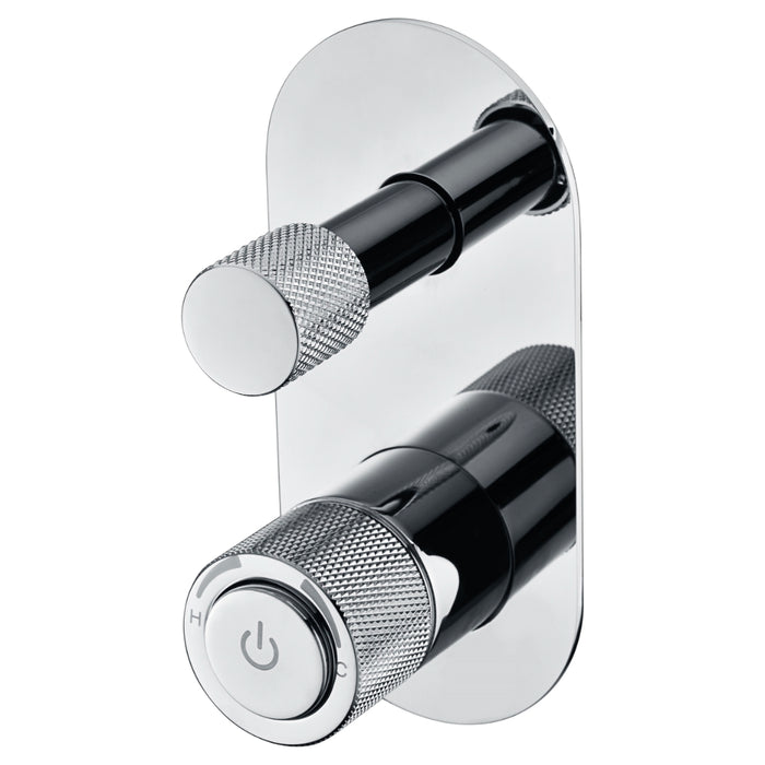 Payten Chrome Push Wall Diverter Mixer - Acqua Bathrooms