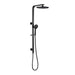 Payten Matte Black Push Multifunction Shower Rail Set - Acqua Bathrooms