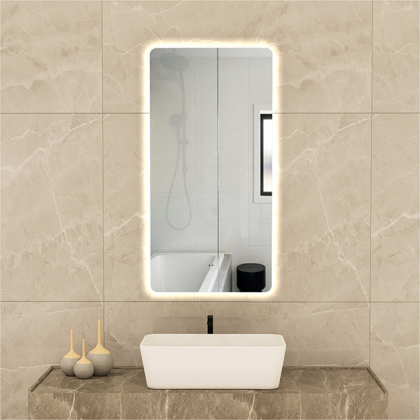 Sora Rectangle Touchless 450 x 900 LED Mirror - Three Light Temperatures